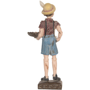 Figura decorativa de Pinocchio Clayre & Eef 6PR5575 14x10x31 cm