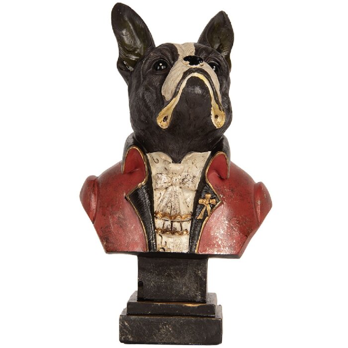 Busto Decorativo de Perro Clayre & Eef 6PR5577 15x12x26 cm