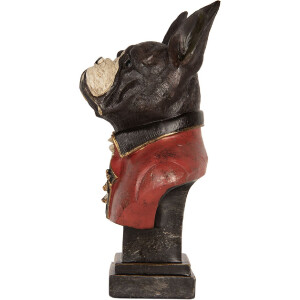 Busto Decorativo de Perro Clayre & Eef 6PR5577 15x12x26 cm