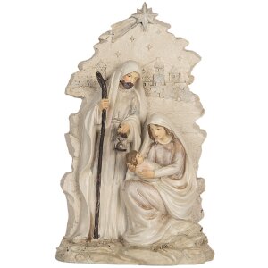 Grupo Navideño Clayre & Eef 6PR5923 15x7x24 cm Beige/Blanco