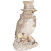 Decoración Pájaro Clayre & Eef 6PR5925 5x3x8 cm Beige y Blanco