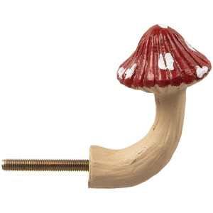 Pomo de puerta Clayre & Eef 66263 3x4x6 cm Rojo-Beige