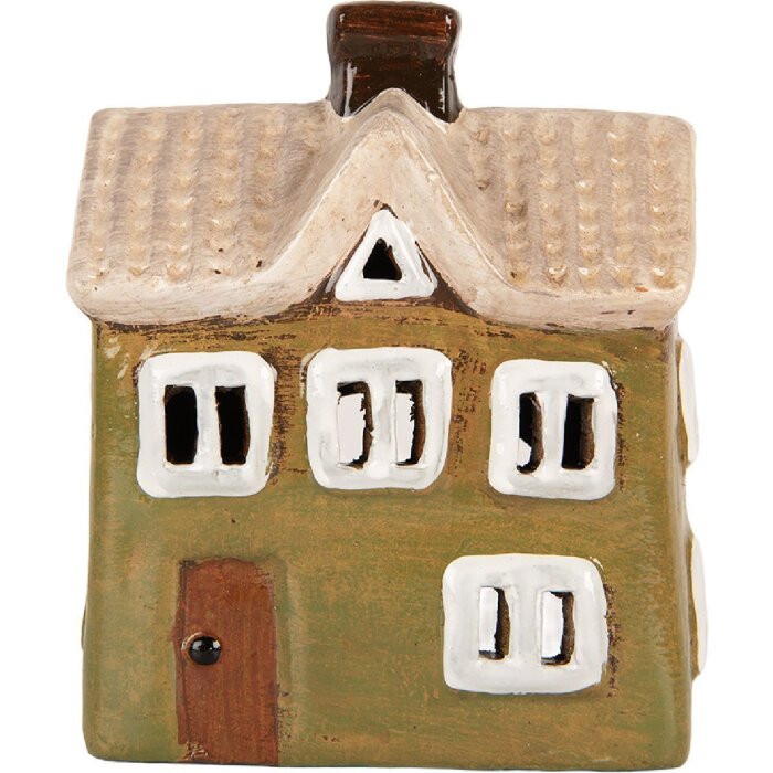 Clayre & Eef 6CE2188 Decoración Casa 11x7x13 cm Verde Beige Cerámica