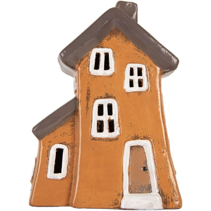Decoración Casa Clayre & Eef 6CE2190 16x11x22 cm Gris Naranja