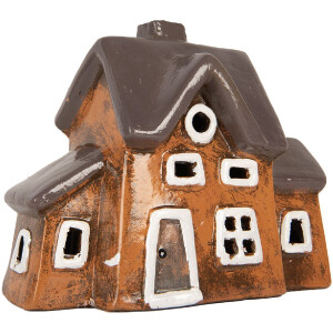 Decoración Casa Clayre & Eef 6CE2201 Naranja Gris 20x11x16 cm