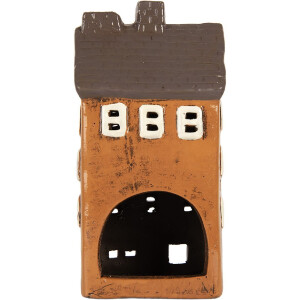 Decoración Casa Clayre & Eef 6CE2202 Naranja y Gris 12x10x23 cm