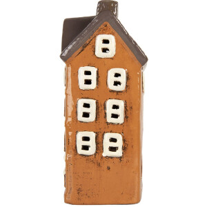 Decoración Casa Clayre & Eef 6CE2202 Naranja y Gris 12x10x23 cm