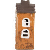 Decoración Casa Clayre & Eef 6CE2203 13x10x24 cm Gris y Naranja