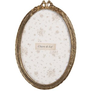 Clayre & Eef 2F1291 Marco de Fotos 10x1x14 cm / 9x13 cm Dorado