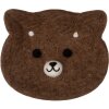 Clayre & Eef 66302 Cuenco de Fieltro Oso 15x13x3 cm marrón-blanco