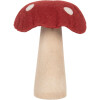 Hongo de fieltro Clayre & Eef 66303 14x14x17 cm Rojo-Marrón