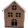 Casa de fieltro decorativa Clayre & Eef 66305 17x9x19 cm Marrón y Blanco