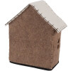 Casa de fieltro decorativa Clayre & Eef 66305 17x9x19 cm Marrón y Blanco
