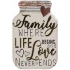 Imán decorativo Clayre & Eef 66371 5x1x8 cm Blanco-Dorado