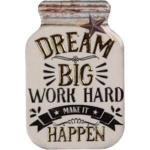 Clayre & Eef 66372 Imán 5x1x8 cm Blanco-Dorado