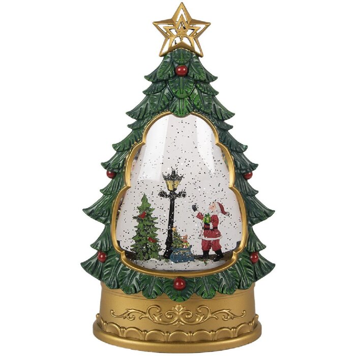 Clayre & Eef 66407 Decoración Árbol de Navidad Papá Noel 17x9x28 cm