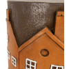 Clayre & Eef 6MG0128 Mesa para plantas Ø 39x39 cm Naranja Gris