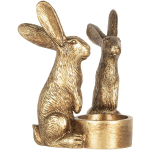 Candelabro Conejo Clayre & Eef 6PR5741 10x8x12 cm Dorado