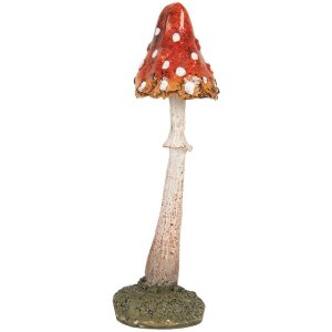 Clayre & Eef 6PR5744 Decoración Hongo 4x4x12 cm