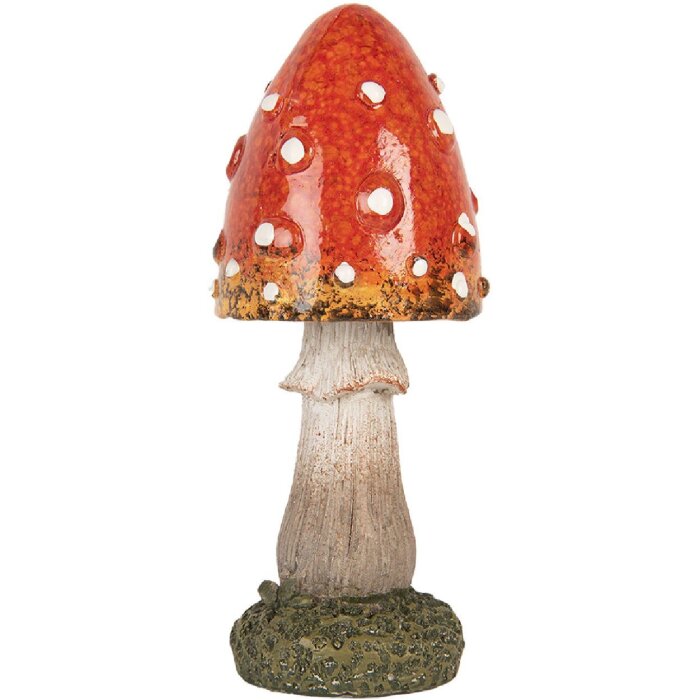 Clayre & Eef 6PR5747 Decoración Hongo Ø 5x12 cm Rojo Blanco
