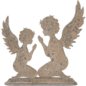 Ángel Decorativo Clayre & Eef 6Y5813 33x8x32 cm gris-beige