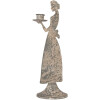 Candelabro Mujer Clayre & Eef 6Y5815 13x10x32 cm Gris Beige