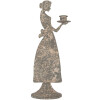 Candelabro Mujer Clayre & Eef 6Y5815 13x10x32 cm Gris Beige