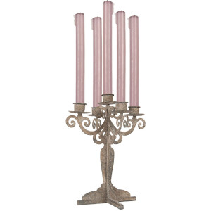 Candelabro Clayre & Eef 6Y5818 26x26x35 cm Gris-Beige