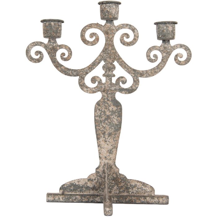 Candelabro Clayre & Eef 6Y5821 26x16x35 cm Gris