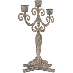 Candelabro Clayre & Eef 6Y5821 26x16x35 cm Gris