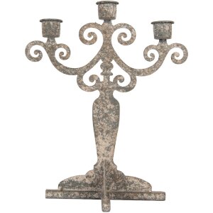Candelabro Clayre & Eef 6Y5822 21x15x25 cm Gris Beige