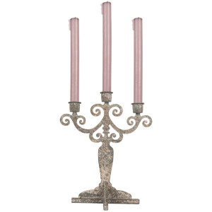 Candelabro Clayre & Eef 6Y5822 21x15x25 cm Gris Beige