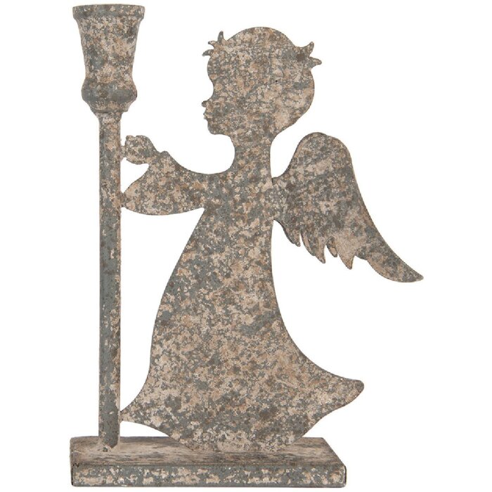 Candelabro Ángel Clayre & Eef 6Y5823 20x9x28 cm Gris Beige