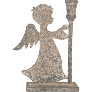 Candelabro Ángel Clayre & Eef 6Y5823 20x9x28 cm Gris Beige