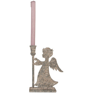 Candelabro Ángel Clayre & Eef 6Y5823 20x9x28 cm Gris Beige