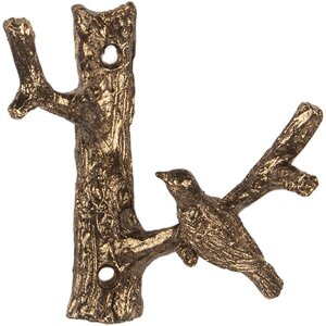 Gancho de pared Clayre & Eef 6Y5885 9x4x9 cm Dorado
