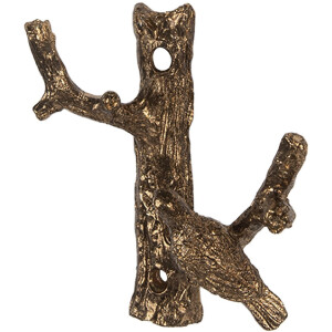 Gancho de pared Clayre & Eef 6Y5885 9x4x9 cm Dorado