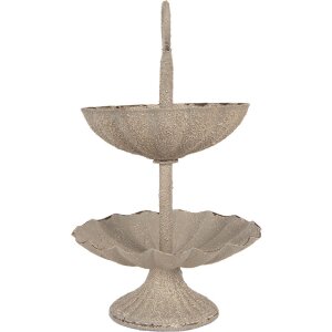 Etagere Ø 15x24 cm Clayre & Eef 6Y5886 Gris Beige