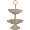 Etagere Ø 15x24 cm Clayre & Eef 6Y5886 Gris Beige