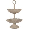 Etagere Ø 15x24 cm Clayre & Eef 6Y5886 Gris Beige