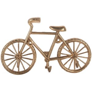 Perchero de pared Clayre & Eef 6Y5892 19x4x12 cm color dorado