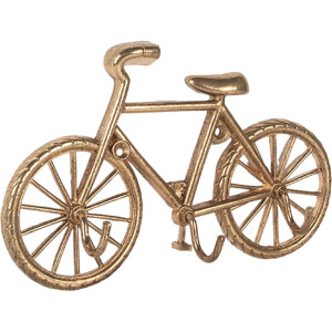 Perchero de pared Clayre & Eef 6Y5892 19x4x12 cm color dorado