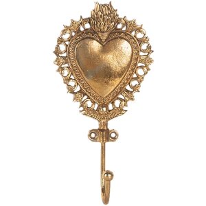 Gancho de pared Clayre & Eef 6Y5893 7x4x15 cm dorado