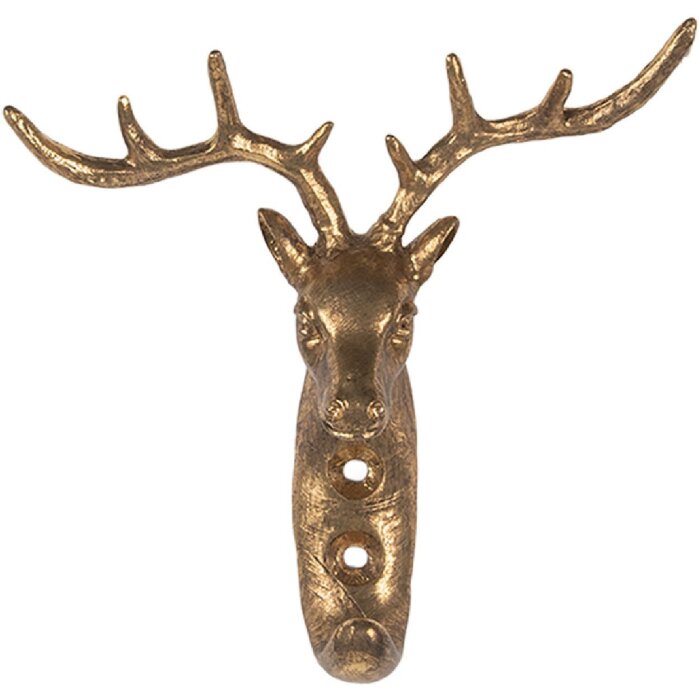 Gancho de pared Clayre & Eef 6Y5894 12x5x12 cm dorado