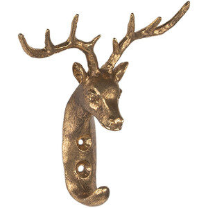 Gancho de pared Clayre & Eef 6Y5894 12x5x12 cm dorado