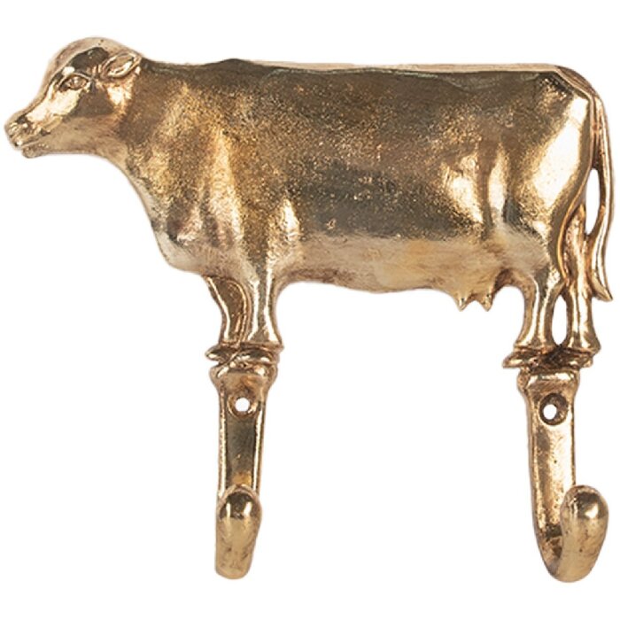 Clayre & Eef 6Y5895 Gancho de Pared 17x4x15 cm dorado