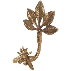 Clayre & Eef 6Y5898 Gancho de Pared 10x6x14 cm Dorado