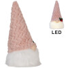 Decoración Gnomo con LED Clayre & Eef 66334 10x10x25 cm Rosa