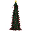 Clayre & Eef 66338 Decoración Árbol de Navidad Ø 15x45 cm Verde y Rojo
