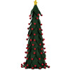 Clayre & Eef 66338 Decoración Árbol de Navidad Ø 15x45 cm Verde y Rojo